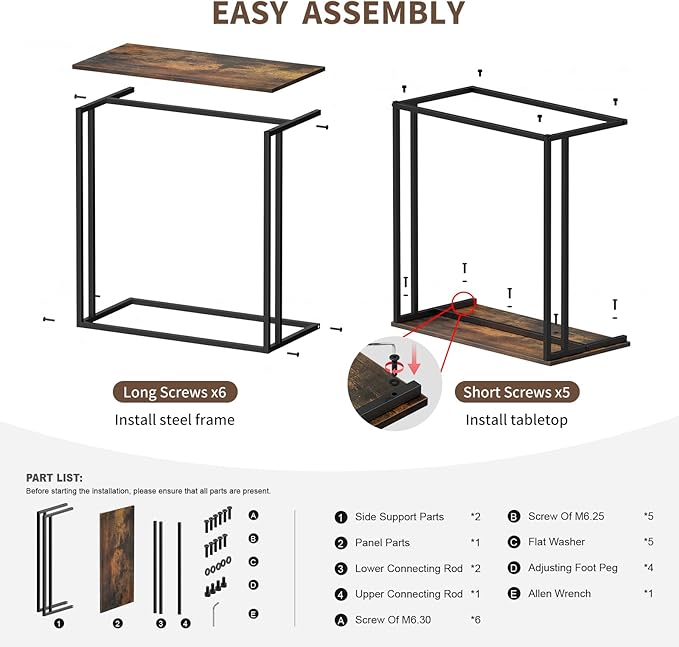 C-Shaped Side Table, Modern End Table - Image 8
