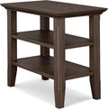 SIMPLIHOME Acadian 14-inch Wide Solid Wood Narrow End Table in Farmhouse Brown by SimpliHome