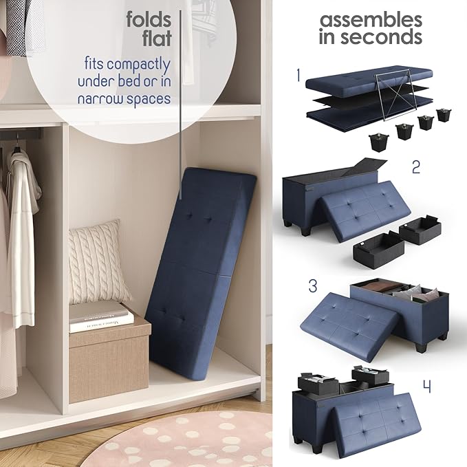 STORAGEBUD Storage Ottoman Bench - Image 7