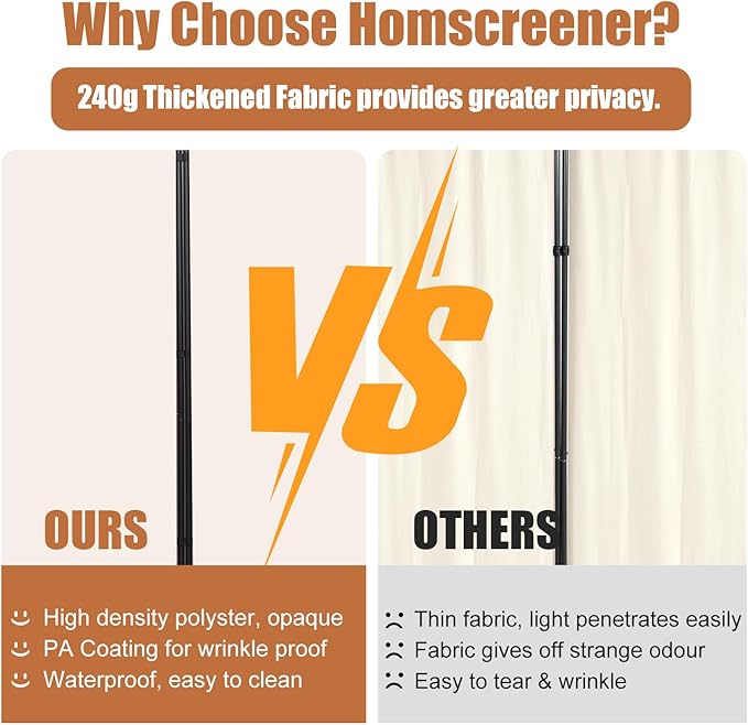 Room Divider Portable 132'' Partition Room Dividers and Folding Privacy Screens - Image 3
