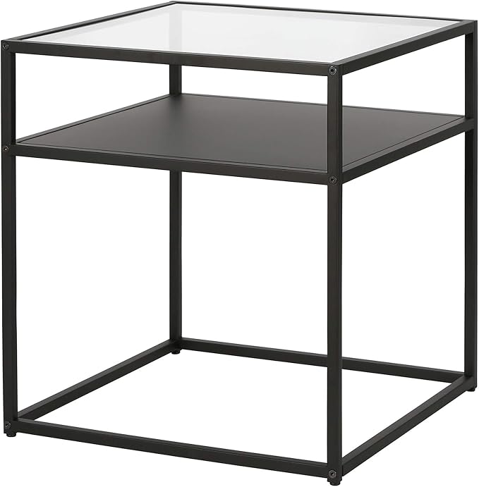 Ada 20'' Wide Square Side Table in Blackened Bronze - Image 5