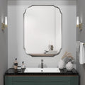 KOHROS Frameless Scalloped Beveled Edges Mirror 20" x 28" Bathroom Mirrors by KOHROS