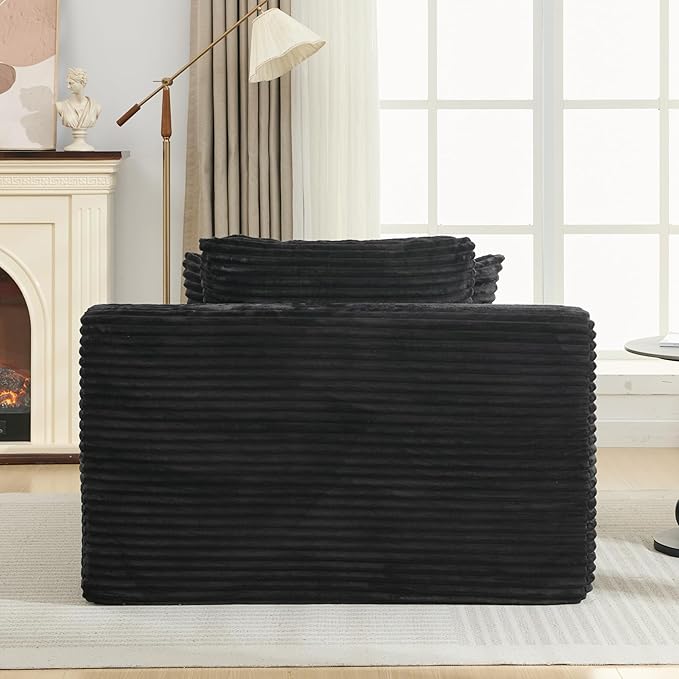 Oversized Chaise Daybed Lounge Sleeper Chair Sofa Bed Indoor, Fluffy Corduroy - Image 5