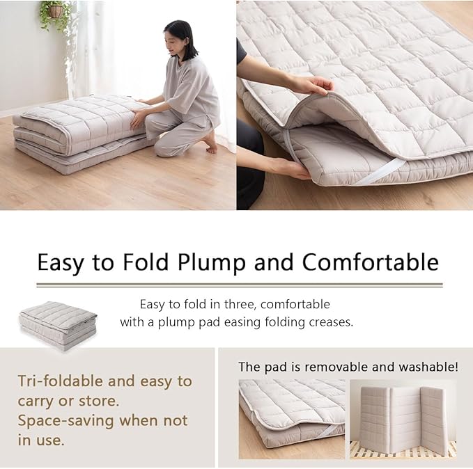 EMOOR Japanese Tri-fold Futon Mattress Machi - Image 6