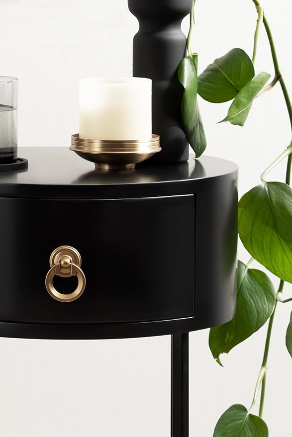 Kate and Laurel Decklyn Decorative Glam Round Side Table, Modern Circle Living - Image 6