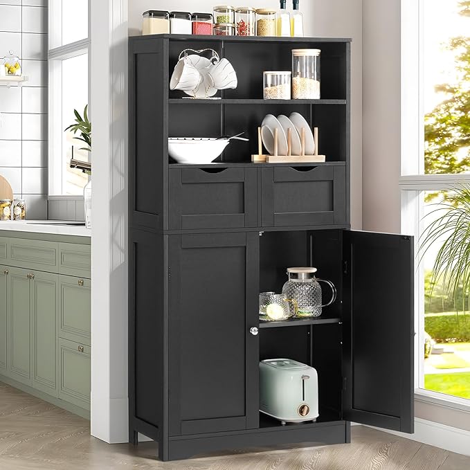 Iwell Tall Storage Cabinet, Bathroom Cabinet - Image 4