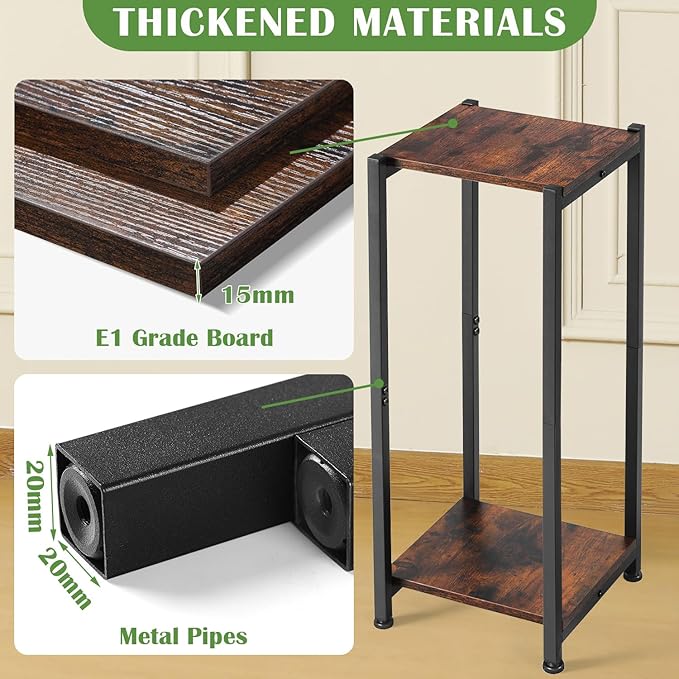 Tall Plant Stand Indoor, 31 Inch Plant Stands, 2 Tier Metal Plant Stand - Image 2
