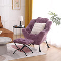 Lazy Chair with Ottoman, Modern Large Accent Lounge Chair with a Pillow by HomeEastllyHome