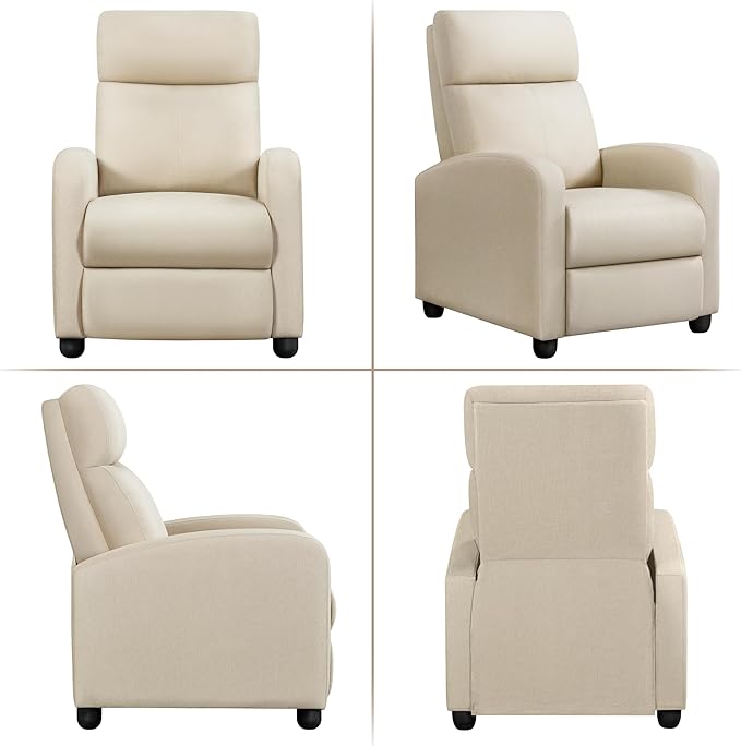 Yaheetech Modern Fabric Recliner Chair Sofa Adjustable Single Sofa - Image 6