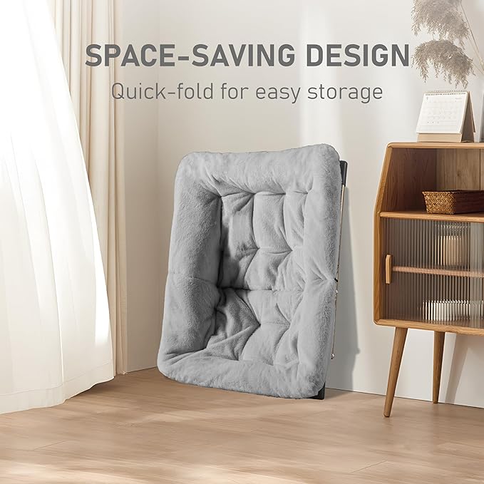 Comfy Oversized Saucer Chair, Soft Faux Fur Reading Lounge Chair - Image 7