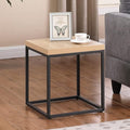 CENSI 18-Inch Natural Oak Accent End Table/Side Table by CENSIFURNITURE