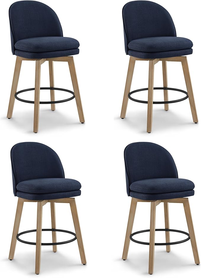 Counter Height Barstools 26 inch Upholstered Swivel Bar Stools by Kislot