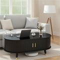 Mid-Century Fluted Oval Coffee Table by FAVSH