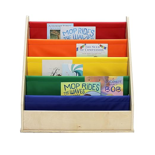 Factory Direct Partners 13745-AS Birch SoftScape Sling Book Display, 4-Shelf by FactoryDirectPartners