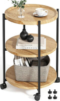Small Side Table, 3-Tier Side Tables Living Room, Modern End Table Nightstand by Seeday