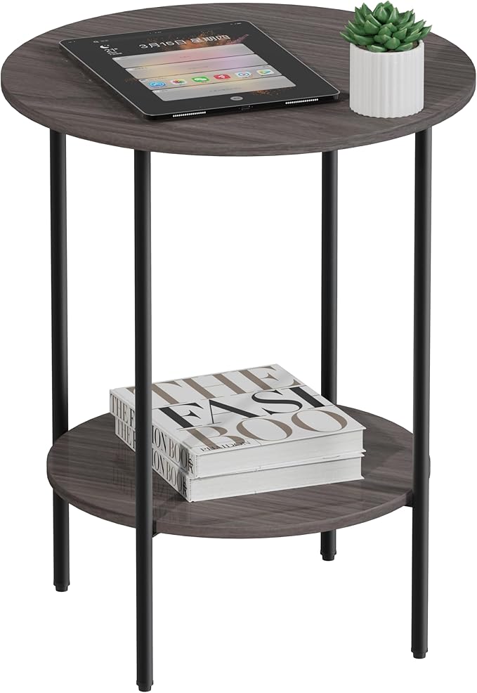Side Table, Round End Table by CAMOAT