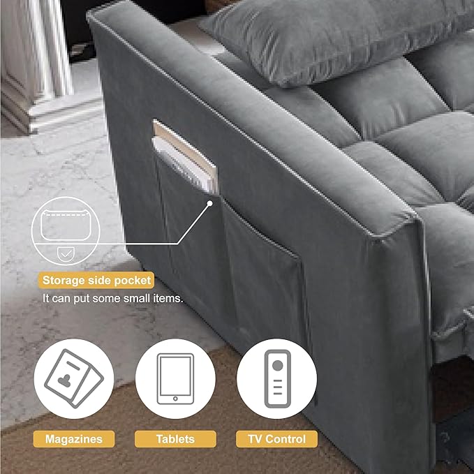 3 in1 Sofa Bed, Pull-Out Sleeper Sofa Bed - Image 3
