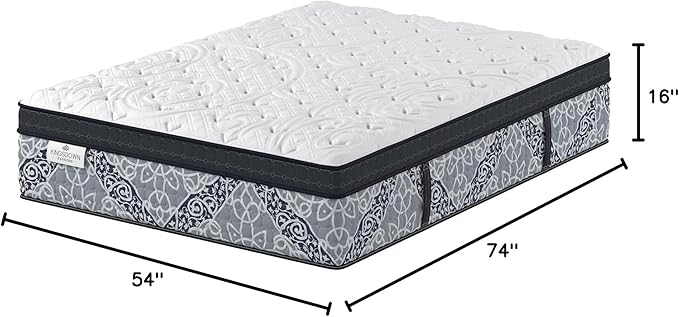 Kingsdown Passions Kelbrooke 16" Plush Euro Pillow Top Hybrid Mattress Full - Image 2