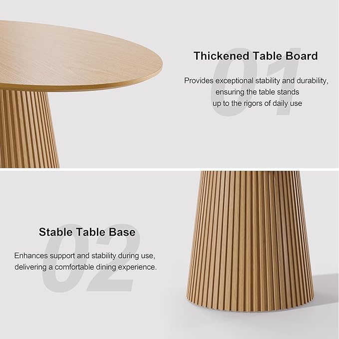 Casaphoria 67" Oval Dining Table, Modern Wood Kitchen Table - Image 5