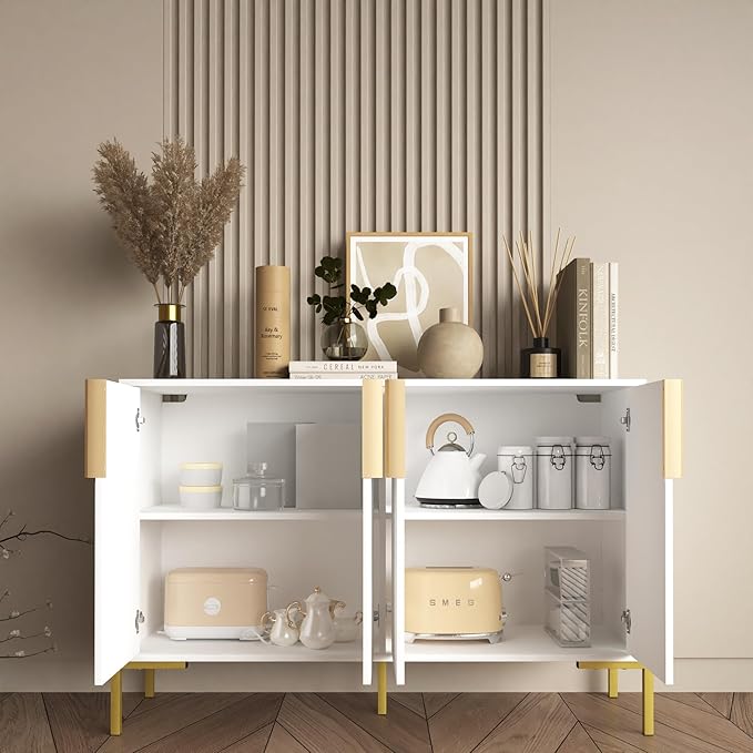 4 Doors Sideboard Buffet Cabinet - Image 4