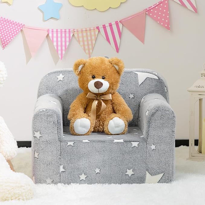 ALIMORDEN Kids Ultra-Soft Snuggle Foam Filled Chair, Single Cuddly Sherpa - Image 7