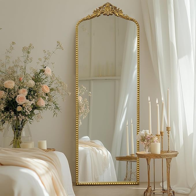 G-LEAF Vintage Baroque Full Length Floor Mirror 22"X65", Victorian Antique by G-LEAF