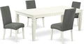 East West Furniture LGDR5-LWH-07 5 Piece Kitchen Table Set by EastWestFurniture