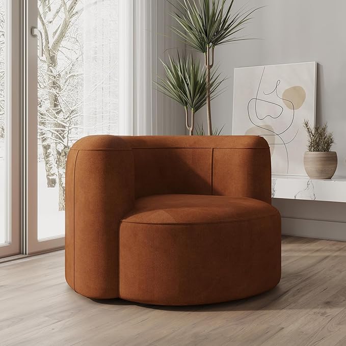 Acanva Luxury Modern Tight Curved Back Velvet Sofa, Minimalist Style Comfy Couch - Image 5