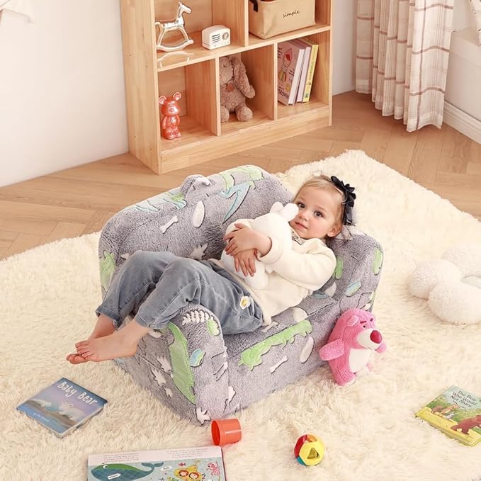 Toddler Chair – Plush Kids Sofa, Comfy Convertible Lounger - Image 2