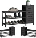 EXOTICA 3 Tier Entryway Bench Shoe Storage Bench by EXOTICA