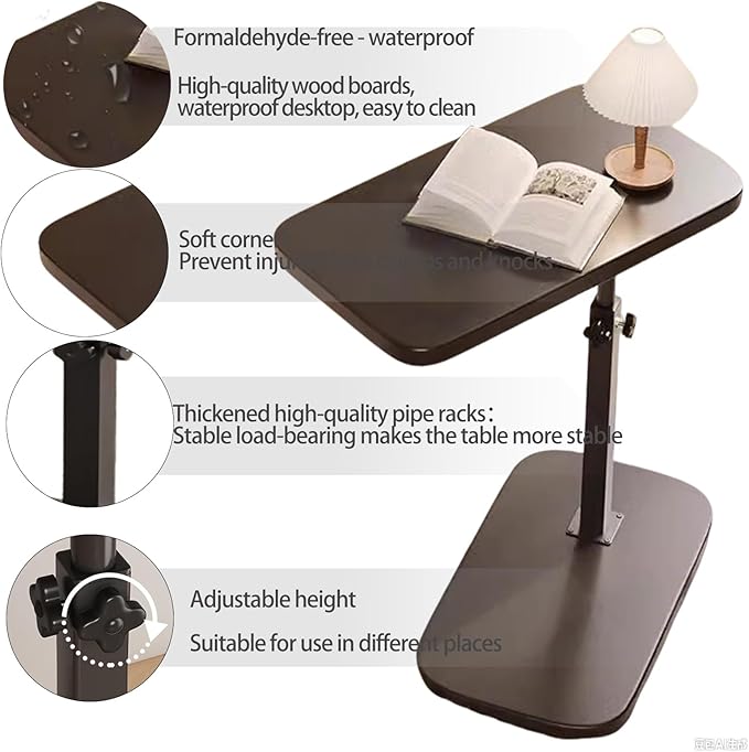 Pedestal C-Shaped Adjustable Small End Tables - Image 5