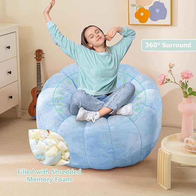 Pumpkin Bean Bag Sofa Chair, Bean Bag Chair - Image 5