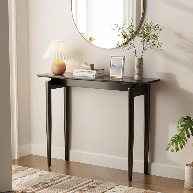 Wood Console Table Walnut Entryway Table, Thin Console Table, Sofa Tables by AQIMUELE-Solidwoodfurniture
