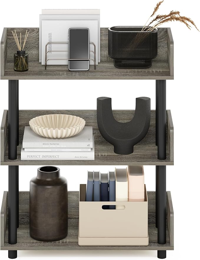 Furinno Turn-N-Tube 3-Tier Multipurposes Display Rack, Open Shelf Rack/Storage - Image 4