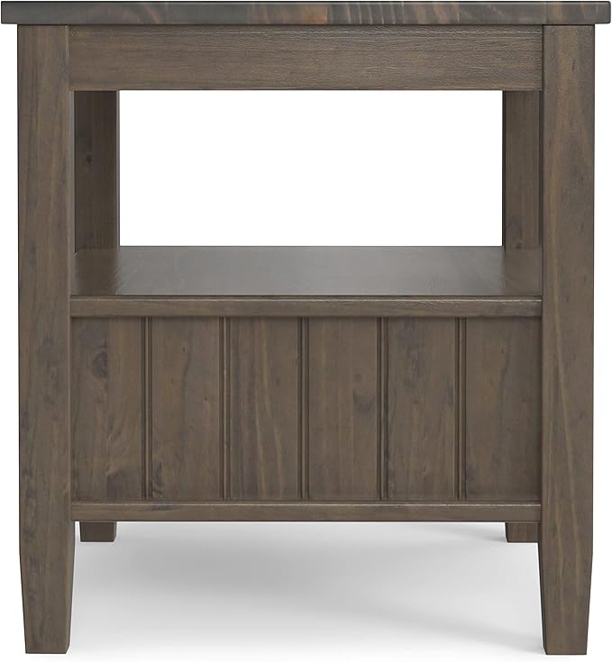 SIMPLIHOME Lev SOLID WOOD 20 Inch Wide Rectangle Transitional End Table - Image 7