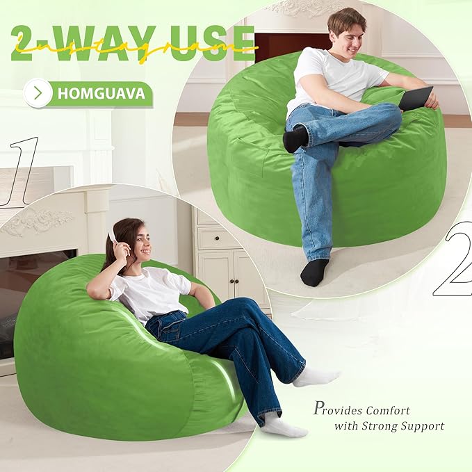 Homguava 3FT Bean Bag Chair: 3' Bean Bags - Image 5