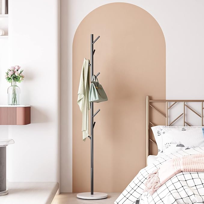 Black Metal Coat Rack, Freestanding - Image 5