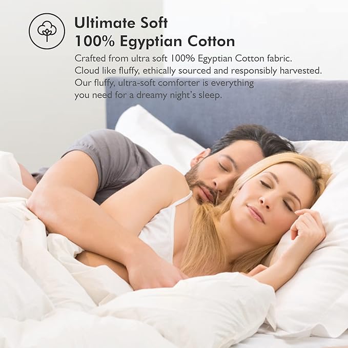Luxurious White Solid Heavy Weight, Palatial King Size Goose Feathers Down - Image 6