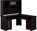 Bush Furniture Cabot L Shaped Computer Hutch, Corner Desk by BushHome