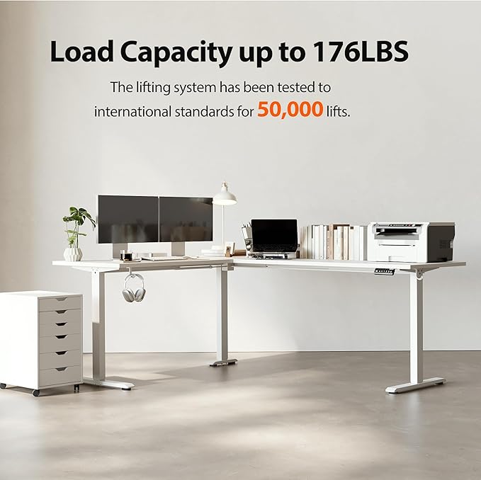 Agilestic L-Shaped Standing Desk Adjustable Height, Electric Corner Standing - Image 9