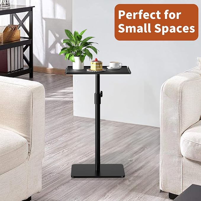 RCHYFEED Metal End Table, Height Adjustable Side Tables Living Room, Small Side - Image 7
