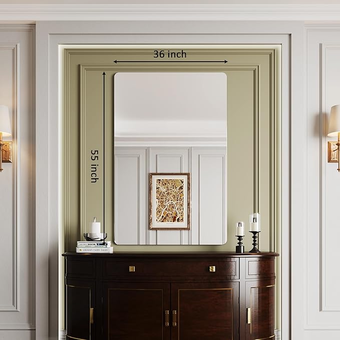 30x48 Bathroom Mirrors for Vanity, Wall Mirrors for Living Room, Frameless Wall - Image 3