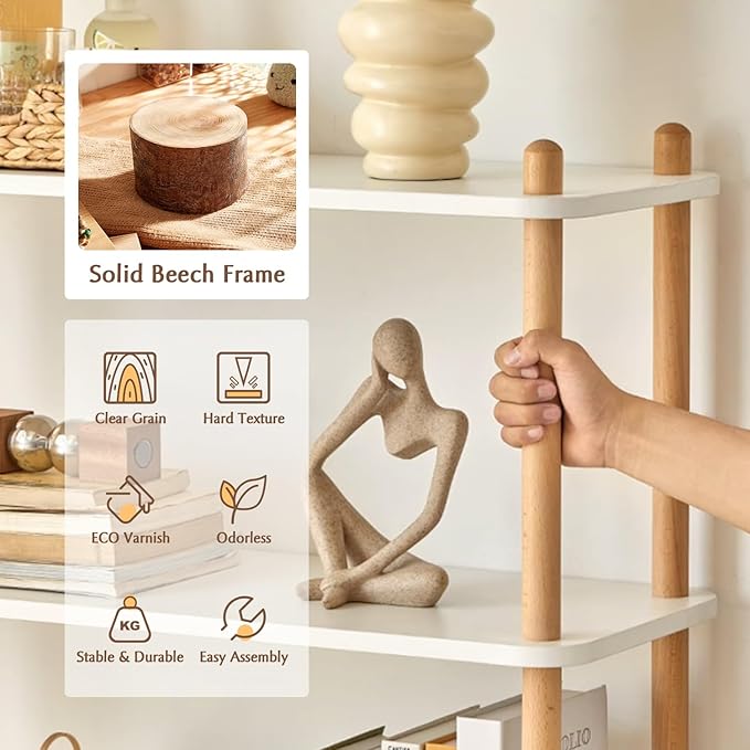 IOTXY 5-Tier Wooden Shelf Bookcase - Image 3