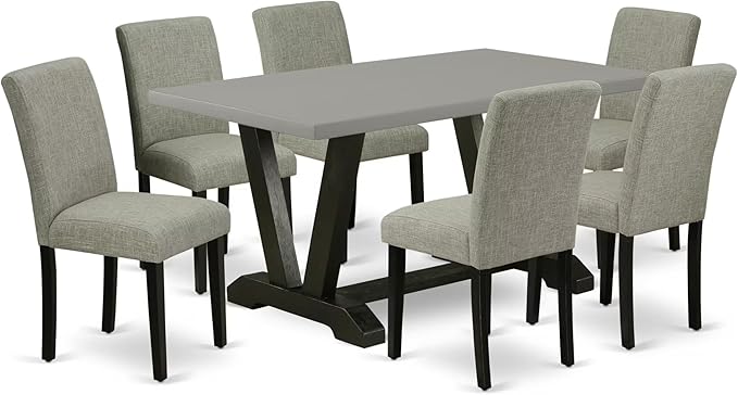 East West Furniture V696AB106-7 7 Piece Dining Set Consist of a Rectangle by EastWestFurniture