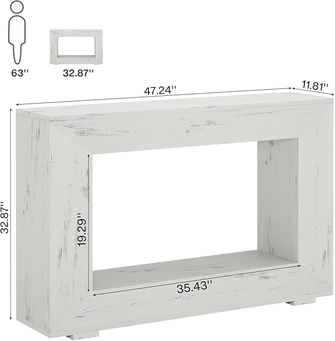 Tribesigns Farmhouse Console Table, 47 Inches Entryway Console Table - Image 2