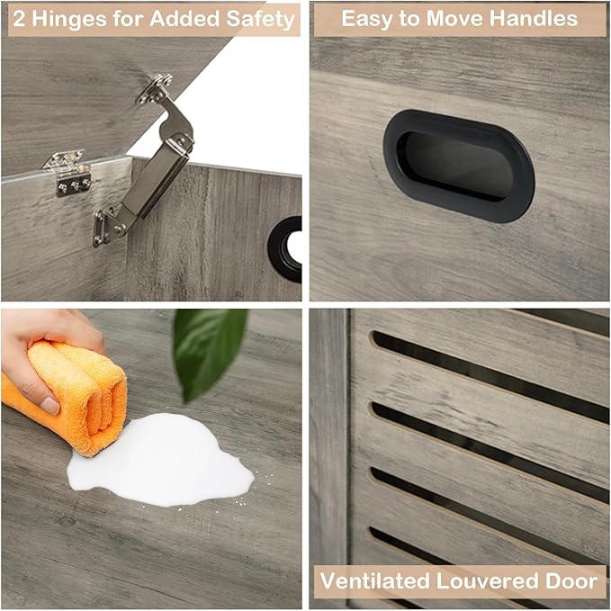 DINZI LVJ Storage Chest, Flip-Top Wooden Toy Box - Image 8