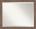 Amanti Art Brown Wall Mirror 25x31 Pia Medium Brown Narrow Rectangle Bathroom by AmantiArt
