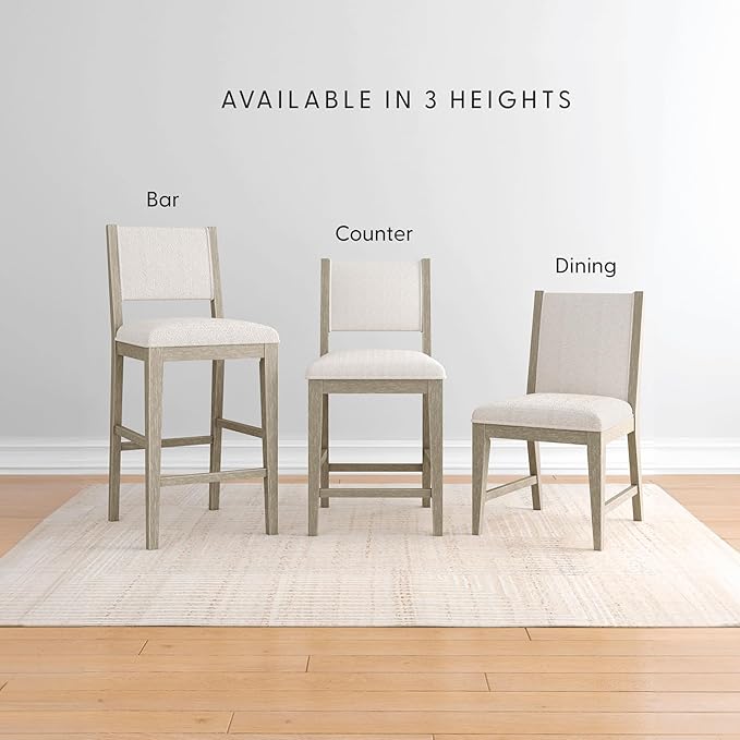 Plank+Beam Sereno Bar Stool, Sturdy Wood Modern Kitchen Bar Height Stool - Image 11