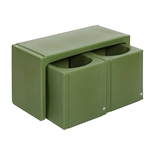 ECR4Kids Tri-Me Table and Cube Chair Set, Hunter Green - Image 11