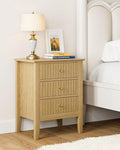 Fluted Nightstand, Farmhouse Night Stand by Unknown